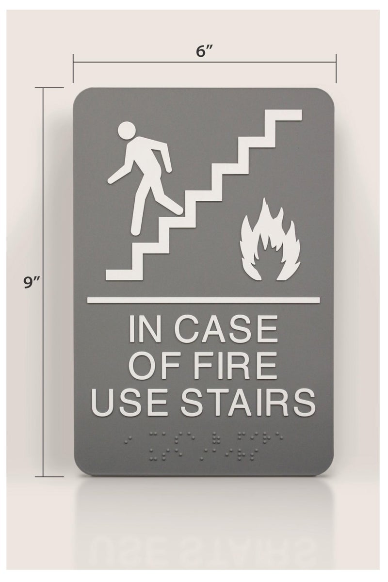 HeadLine ADA Plastic Fire Use Stairs Sign - Image 5